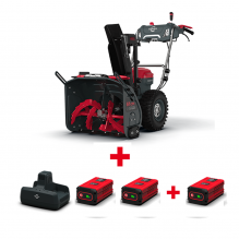 Pakke; cramer 82SN61 elektrisk snøfreser. 3 stk 82V580P 8Ah batterier og lader