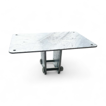 Holder / festeplate / batterikasseholder 26x18 cm for tilhengervange. Galvanisert stål