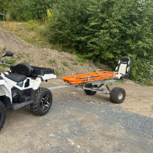 Demobrukt ATV henger RESCUE med båre | Brann- og redningshenger