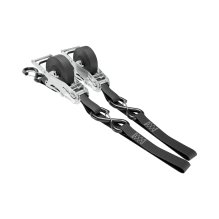Quickloader POWERSPORT 800 TWINPACK jekkestropp | Sort bånd | Klippsfester