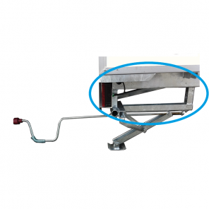 Hjørnejekkstativ, for to jekker på NY Tredal henger