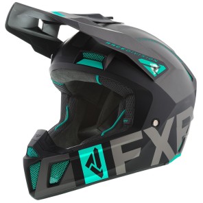 Fxr hjelm Clutch Evo helmet black/char/mint | Large
