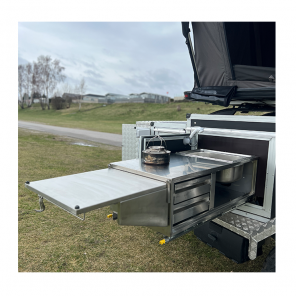 Camping Kjøkken, uttrekkbart, med vask