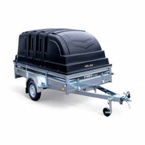 TIKI CS300-LH varehenger med sort Tiki lokk | bladfjær | 40 cm karm | uten brems