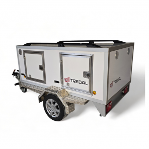 Tredal Hundehenger T-75-UC 4 Hundehenger | Hvit med rails