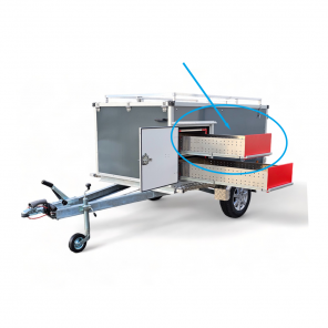 Uttrekkbar verktøyskuff på NY Tredal lokkhenger | NB! 1 stk