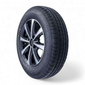 Komplett hjul | Alufelg svart og sølv med 155R13 4x100 84N M+S dekk