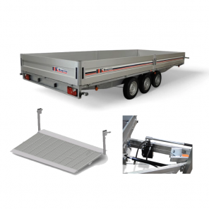 BK Varehenger PHN 3545TTA konfigurert som vippeplanhenger med baklem