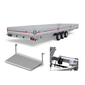 BK Varehenger PHN 3565TTA konfigurert som vippeplanhenger med baklem