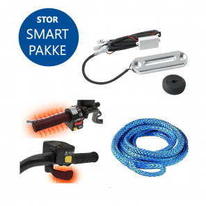 Stor smartpakke: HD stopp, Nylon brøyteline, Hånd- og tommelvarme til brøyting med Polaris Sportsman 570 ATV