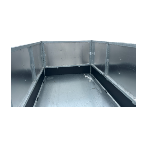 Solid Sides 90 cm høyde til Tredal tipphenger 170 x 306 | Aluplater montert på nettgrind