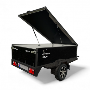 NTS SPORT EDITION TREDAL T-75-UCH lokkhenger SORT | 50 cm | TTV: 750 kg  | Med riflede aluskjermer og sort lakk