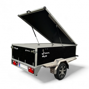 NTS SPORT EDITION TREDAL T-75-UCH lokkhenger SORT | 50 cm | TTV: 750 kg | Med riflede aluskjermer