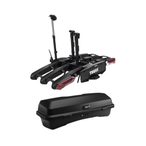 Thule Pakke: Epos sykkelstativ for 3 sykler og Santu bagasjeboks