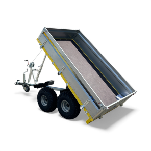 Iron Baltic Flatbed Dumperhenger FD-1200. Pakke med løftekran og vinsj