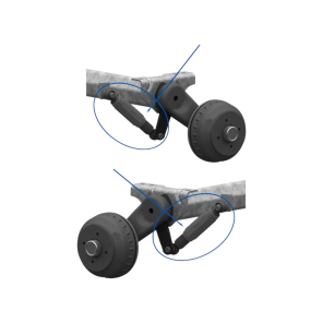 Støtdempersett til ENAKSLET Tiki tilhenger med torsjonsaksel og tapp AL-KO, MONTERT