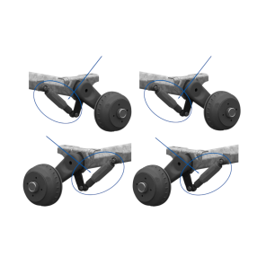 Støtdempersett til TOAKSLET Tiki tilhenger med torsjonsaksel og tapp AL-KO, MONTERT