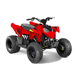 Polaris Outlaw 110 – Indy Red 2026. ATV barnemodell