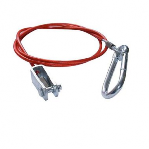 Sikkerhetswire til tilhenger med brems med gaffel rød