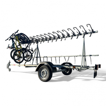 Tredal sykkelhenger - 18 Sykler | Spesialhenger for sykkeltransport | Sykkeltilhenger