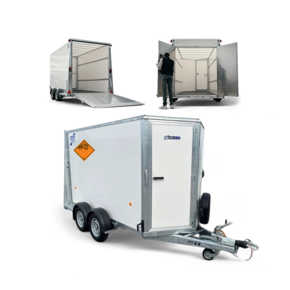 Ifor Williams BV85 ADR 7'. 214 cm sprengstoffgodkjent skaphenger med RAMPE/DØR