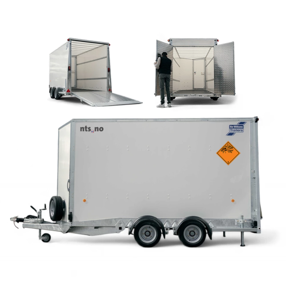 Ifor Williams BV106 ADR 7'. 214 cm sprengstoffgodkjent skaphenger med RAMPE/DØR
