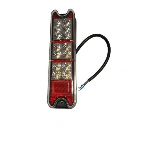 LED baklykt lampe komplett 6x6 og Scrambler Lykt