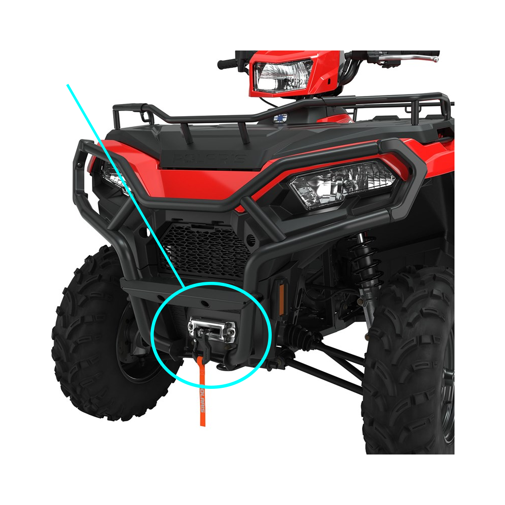 Polaris Hd 2500 Lb Vinsj Med 15 M. Stålwire Sportsman 570 Og 570 Eps